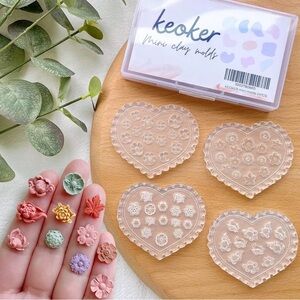 HUGE polymer jewelry earring supplies LOT Clay Molds Transfer Texture Sheets